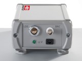 LDS: sensor connector plug BNC: output analog signal particle impulses 12 V: power supply, Friwo power adapter (included in the scope of delivery)